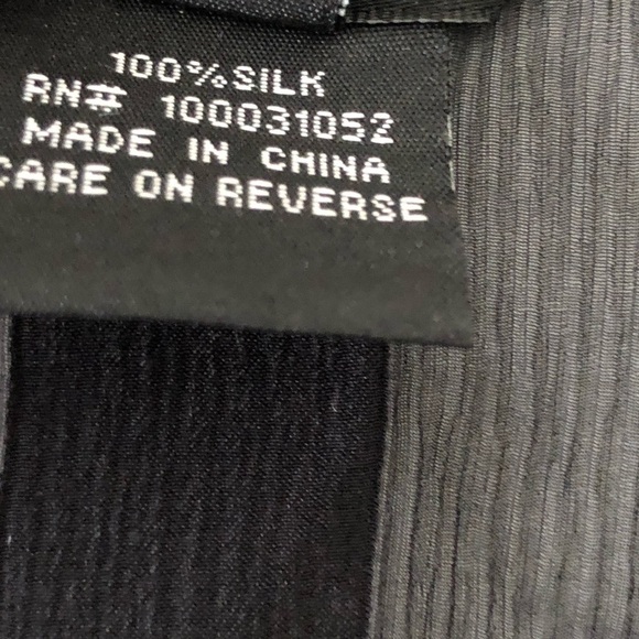 Citron Black Sheer Silk Blouse 2X - Picture 12 of 12